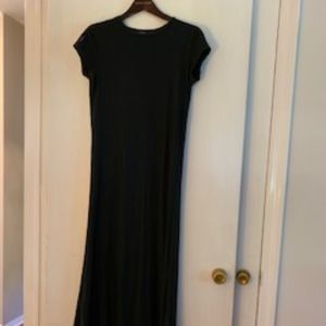 Polo Women's Black T-Shirt Maxi Dress